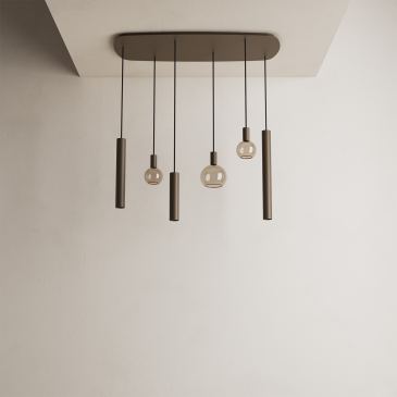 4316 - Riva hanglamp deens ovaal 110cm - 6 lichts 