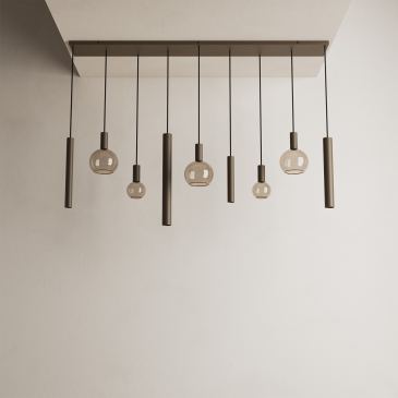 4320 - Riva hanglamp recht 170cm - 9 lichts 