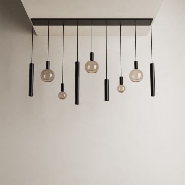 4325 - Riva hanglamp recht 170cm - 9 lichts