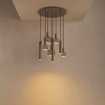 4335 - Riva hanglamp rond Ø70 cm - 8 lichts  