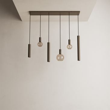 4370 - Riva hanglamp recht 120cm - 6 lichts