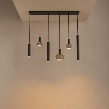 4370 - Riva hanglamp recht 120cm - 6 lichts