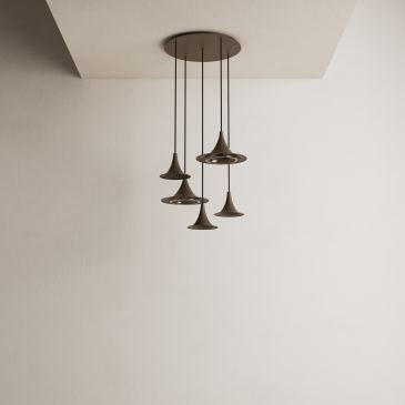 6720 - Arezzo hanglamp rond Ø50cm - 5 lichts
