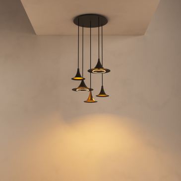 6720 - Arezzo hanglamp rond Ø50cm - 5 lichts